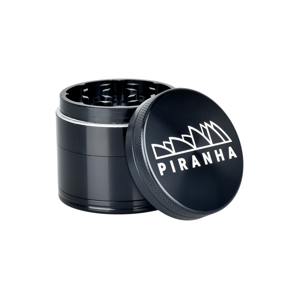 Piranha Aluminum Grinder | 4pc | 2" | Black