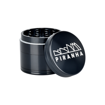 Piranha Aluminum Grinder | 4pc | 2" | Black