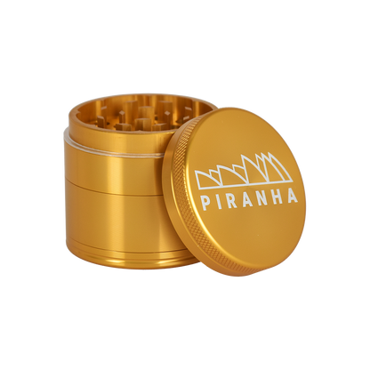 Piranha Aluminum Grinder | 4pc | 2" | Gold