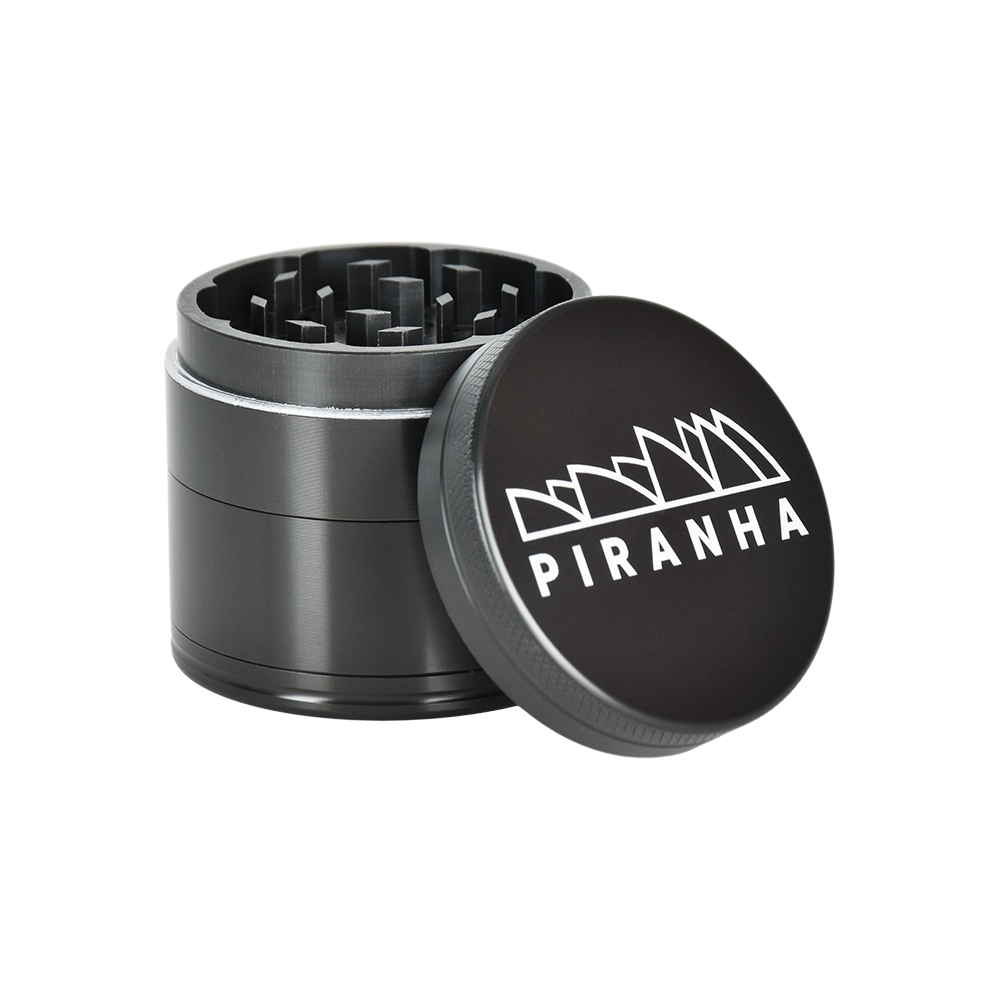 Piranha Aluminum Grinder | 4pc | 2" | Gunmetal
