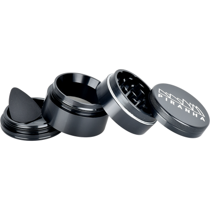 Piranha Aluminum Grinder | 4pc | 2" | Pieces Spread