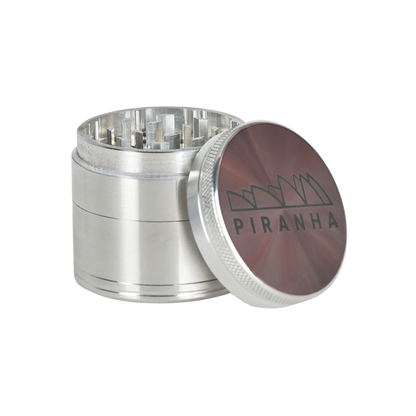 Piranha Aluminum Grinder | 4pc | 2" | Silver