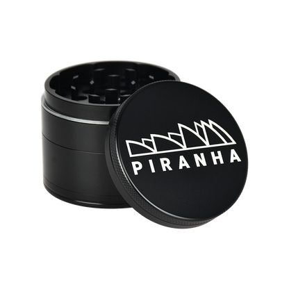 Piranha Aluminum Grinder | 4pc | 2.2" | Black