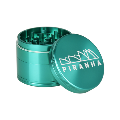 Piranha Aluminum Grinder | 4pc | 2.2" | Turquoise