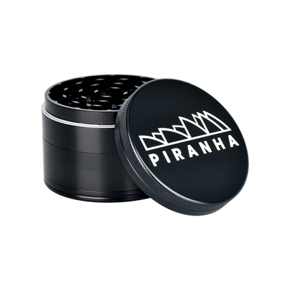 Piranha Aluminum Grinder | 4pc | 2.5" | Black