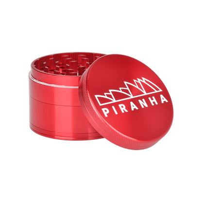 Piranha Aluminum Grinder | 4pc | 2.5" | Red
