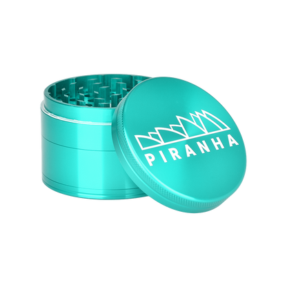 Piranha Aluminum Grinder | 4pc | 2.5" | Turquoise