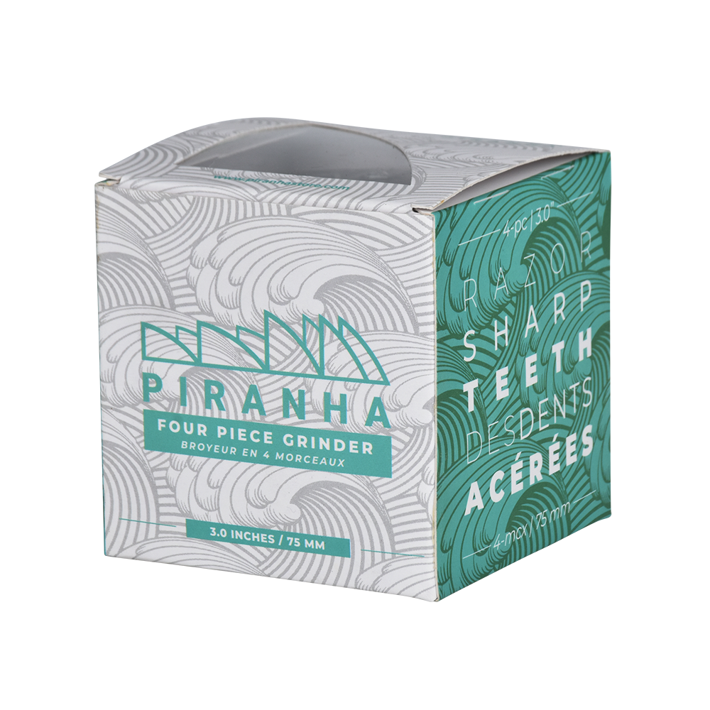 Piranha Aluminum Grinder | 4pc | 3" | Packaging