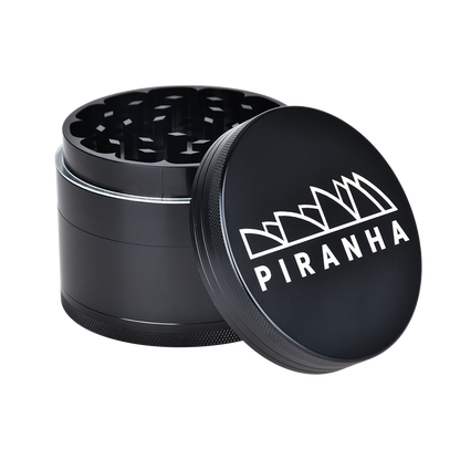 Piranha Aluminum Grinder | 4pc | 3.5" | Black