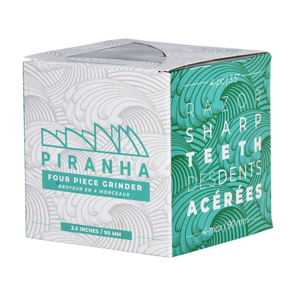 Piranha Aluminum Grinder | 4pc | 3.5" | Packaging