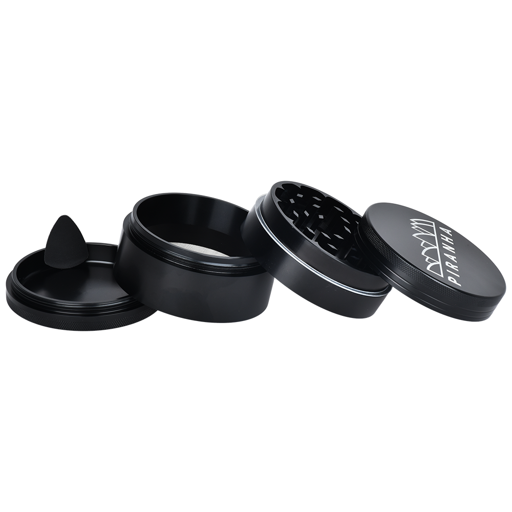 Piranha Aluminum Grinder | 4pc | 3.5" | Pieces Spread