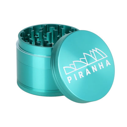Piranha Aluminum Grinder | 4pc | 3.5" | Turquoise