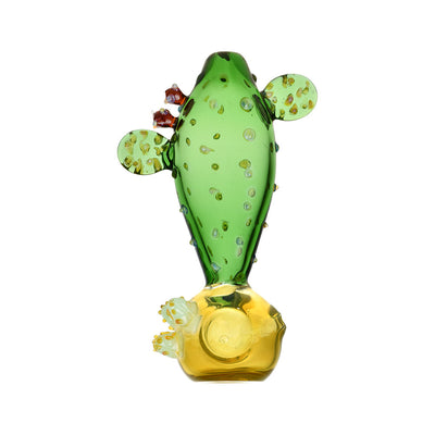 Prickly Pear Cactus Hand Pipe | Top View