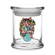 Complete Chill Cat Bundle | Glass Stash Jar | Clear Pop Top Large Size