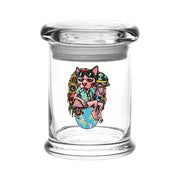 Complete Chill Cat Bundle | Glass Stash Jar | Clear Pop Top Medium Size
