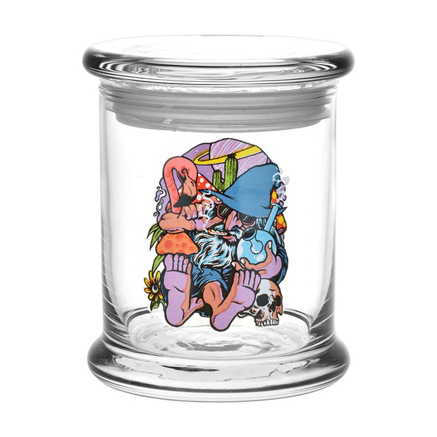 Flamingo Wizard Jar & Pipe Bundle | Clear Pop Top Jar Large Size