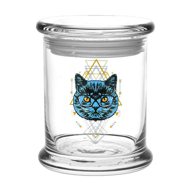 Pulsar 420 Jars | Pop Top Jar | Sacred Cat Geometry Design | Large