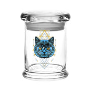 Pulsar 420 Jars | Pop Top Jar | Sacred Cat Geometry Design | Medium