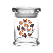 Bow Wow Bundle | Glass Stash Jar | Clear Pop Top Medium Size