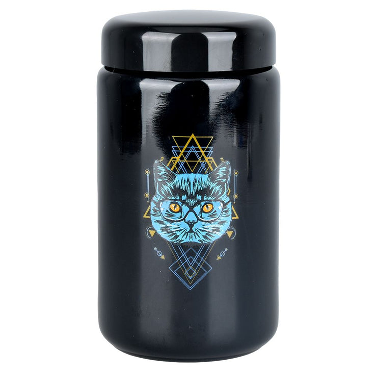 Pulsar 420 Jars | UV Screw Top Jar | Sacred Cat Geometry | Extra Large