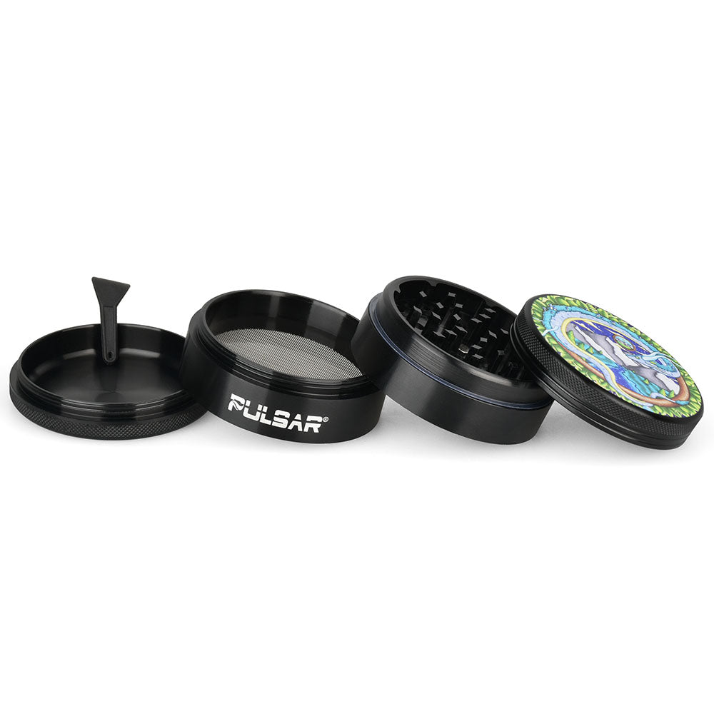 Pulsar Design Series Metal Grinder | Remembering Dragon | 4 Pieces