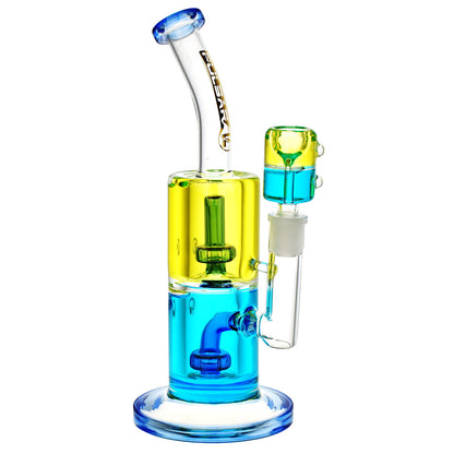 Pulsar Bicolor Glycerin Chugger Bong | Yellow & Blue