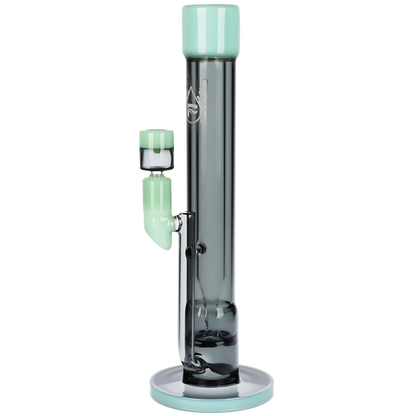Pulsar Double Wall Transporter Straight Tube Bong | Green Gray