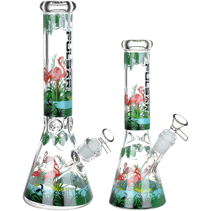 Pulsar Chillin' Flamingos Beaker Bong | Group
