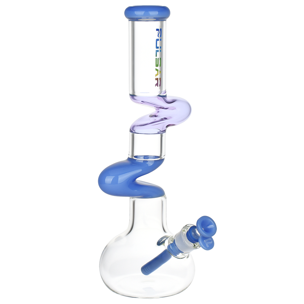 Pulsar Color Block Zig Zag Bong | Blue