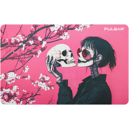 Pulsar DabPadz Dab Mat | Sakura Skulls | Rectangle