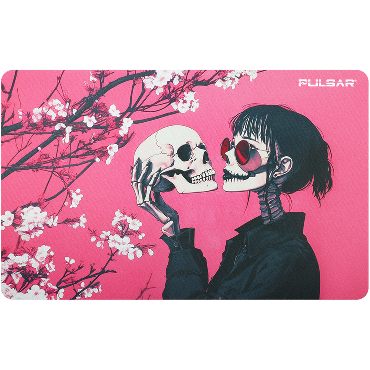Pulsar DabPadz Dab Mat | Sakura Skulls | Rectangle