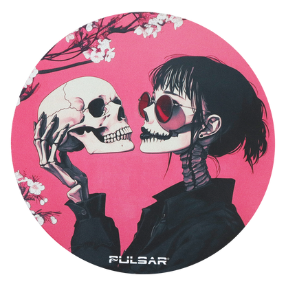 Pulsar DabPadz Dab Mat | Sakura Skulls | Round