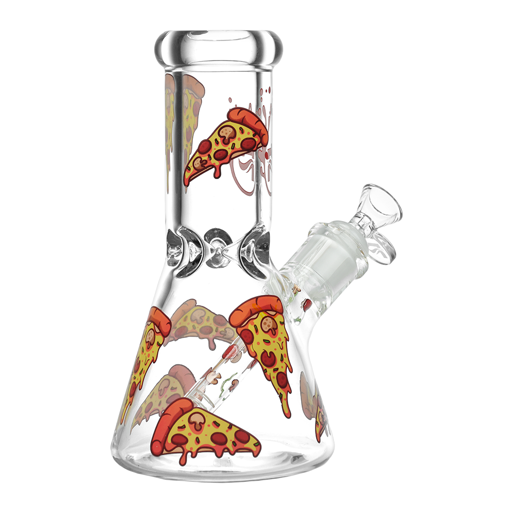 Pulsar Design Series Beaker Bong | Pizza | Back View