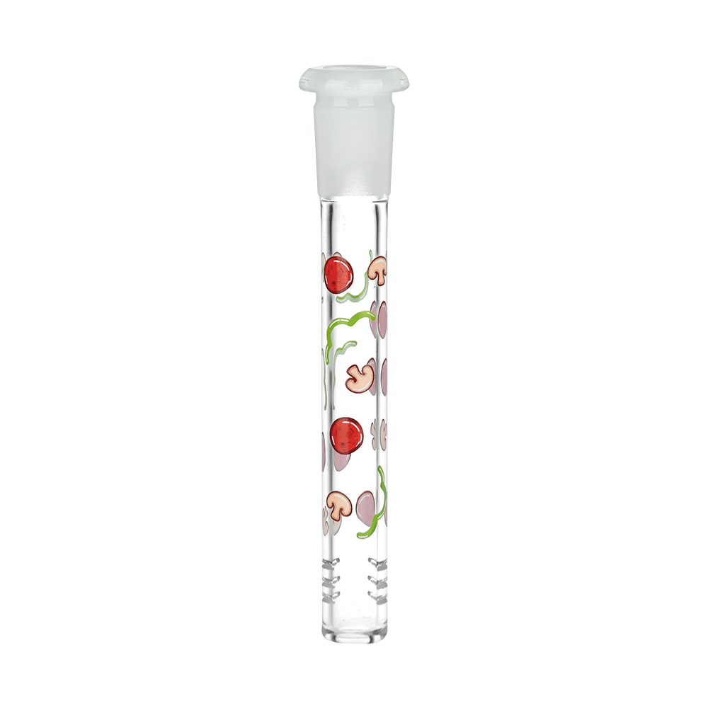 Pulsar Design Series Beaker Bong | Pizza | Matching Pizza Topping Downstem