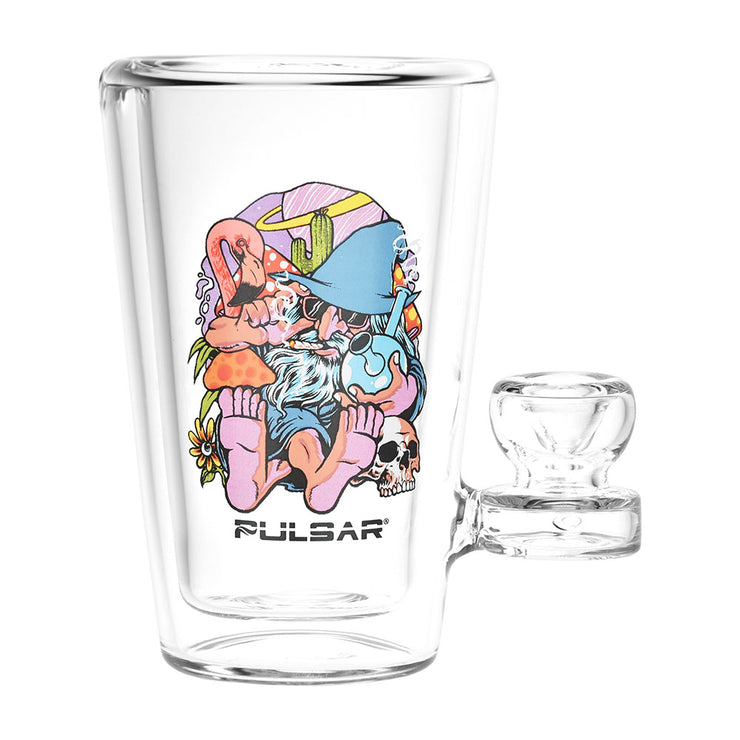 Pulsar Design Series Glass Tumbler Pipe | Flamingo Wizard