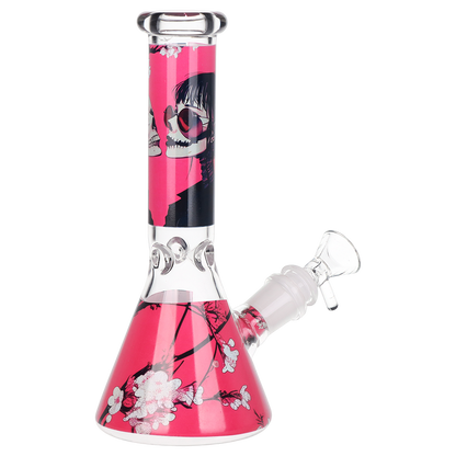 Pulsar Design Series Smoker's Kit | Sakura Skulls | Beaker Bong Back View