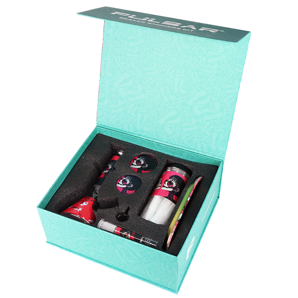 Pulsar Design Series Smoker's Kit | Sakura Skulls | Gift Box Packaging