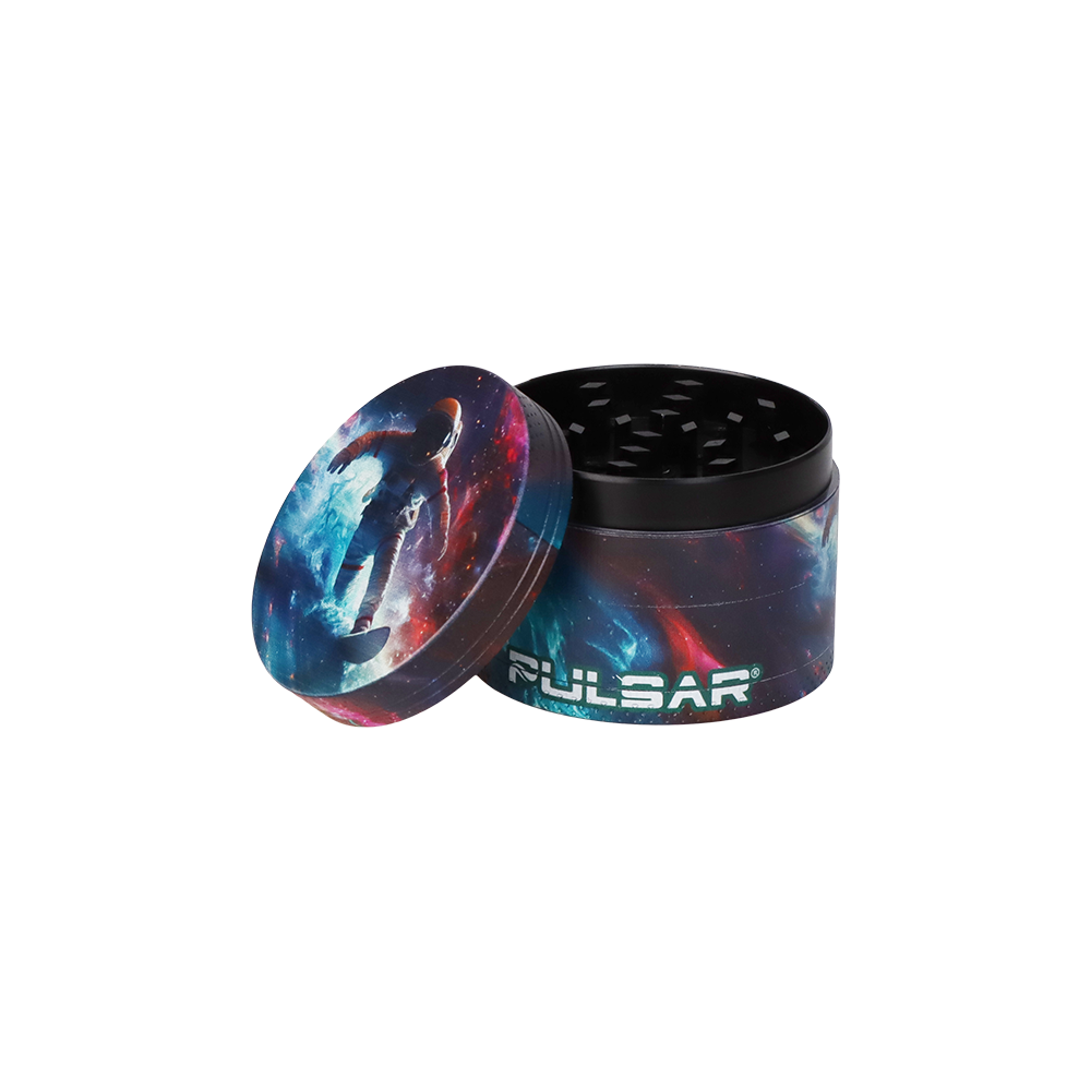 Pulsar Design Series Smoker's Travel Kit 2.0 | Astro Surfer | 4 Piece Grinder