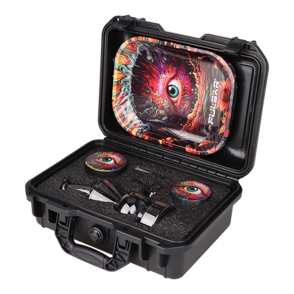 Pulsar Design Series Smoker's Travel Kit 2.0 | Sunflower Of The Mind | Travel Case Open View