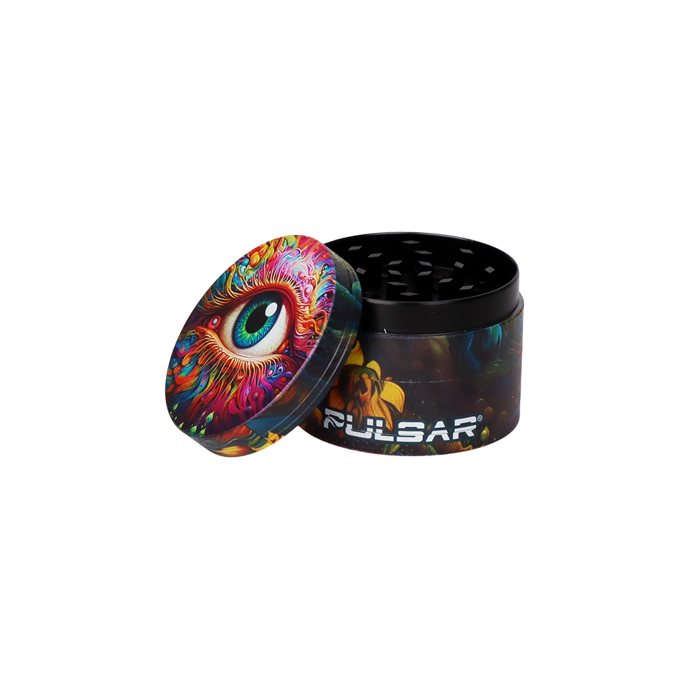 Pulsar Design Series Smoker's Travel Kit 2.0 | Sunflower Of The Mind | 4 Piece Grinder