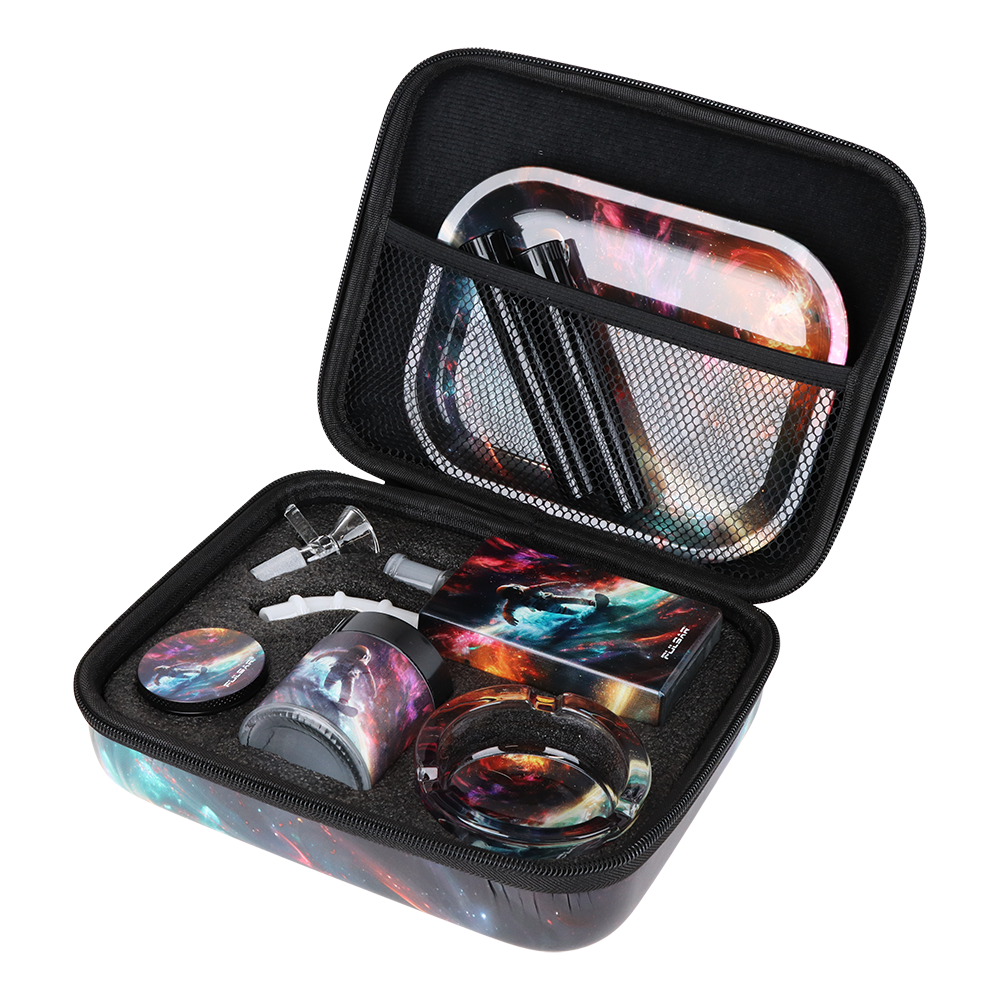 Pulsar Design Series Smoker's Travel Kit | Astro Surfer | Carry Case Open View