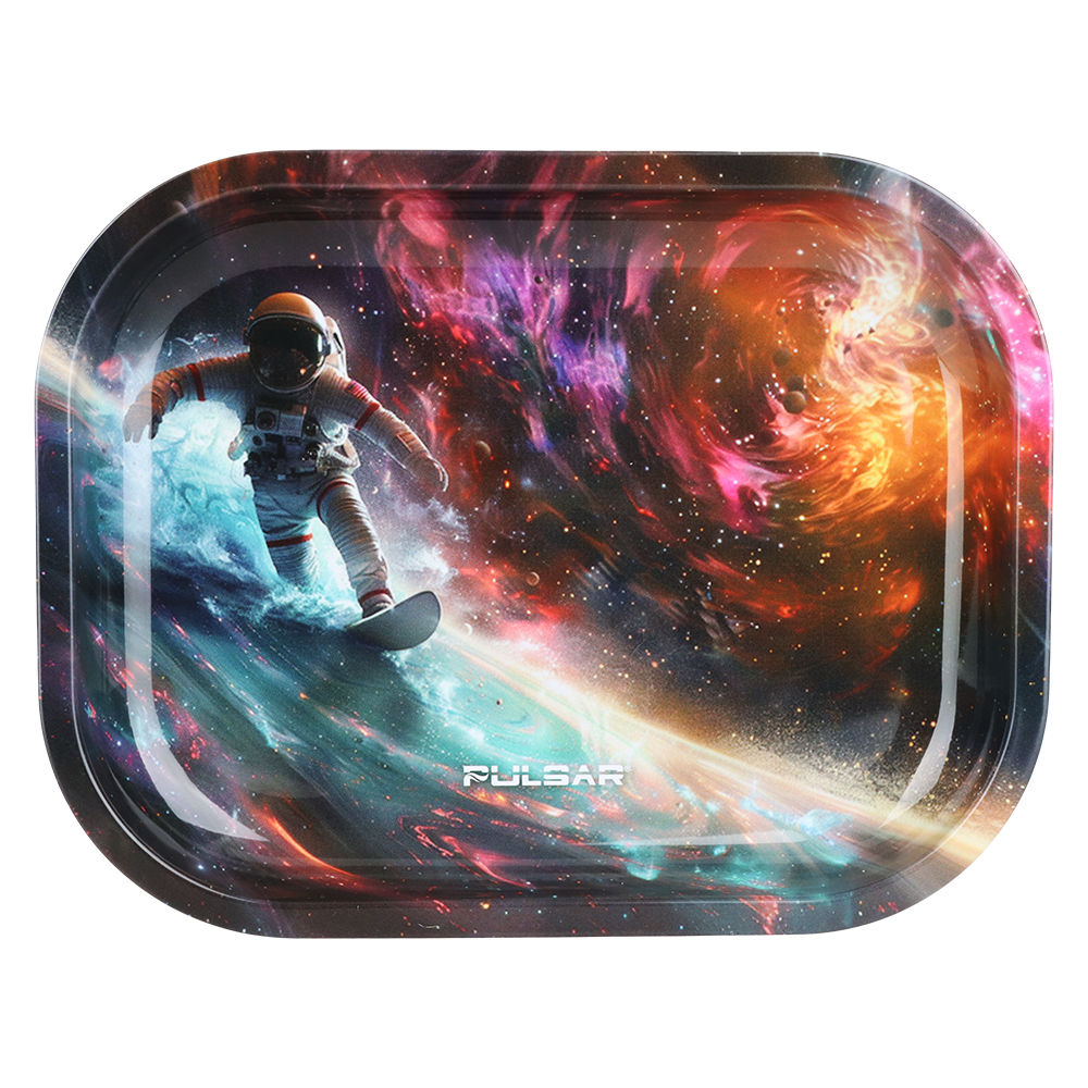 Pulsar Design Series Smoker's Travel Kit | Astro Surfer | Metal Rolling Tray