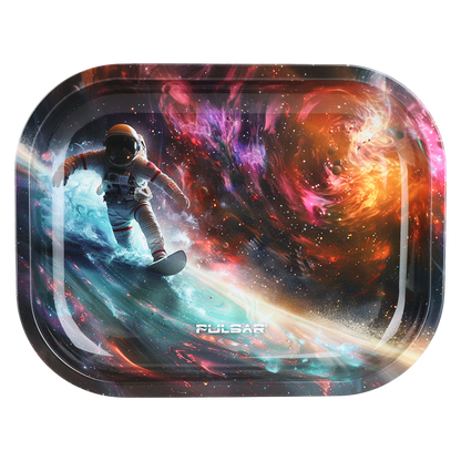 Pulsar Design Series Smoker's Travel Kit | Astro Surfer | Metal Rolling Tray