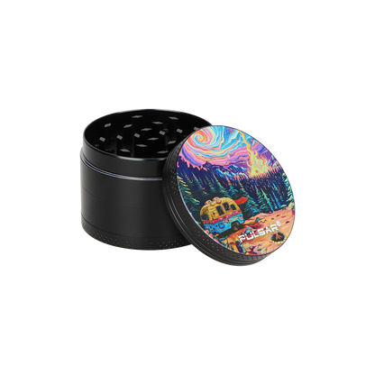 Pulsar Design Series Smoker's Travel Kit | Starry Camp | 4 Piece Grinder