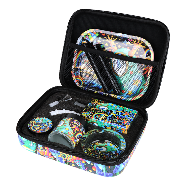 Pulsar Design Series Smoker's Travel Kit | The World Was Mad | Carry Case Open View