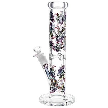 Pulsar Design Series Straight Tube Bong | Bigfoot Stroll | Back View