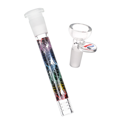 Pulsar Design Series Straight Tube Bong | Bigfoot Stroll | Matching Slitted Diffuser Downstem & Herb Slide