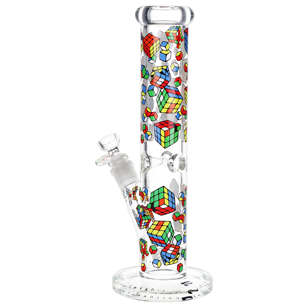 Pulsar Design Series Straight Tube Bong | Cubez | Back View