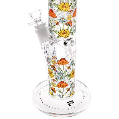 Pulsar Design Series Straight Tube Bong | Flower Vision | Base Close View