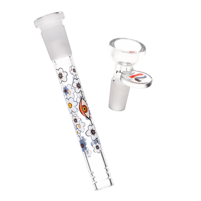 Pulsar Design Series Straight Tube Bong | Flower Vision | Downstem & Herb Slide